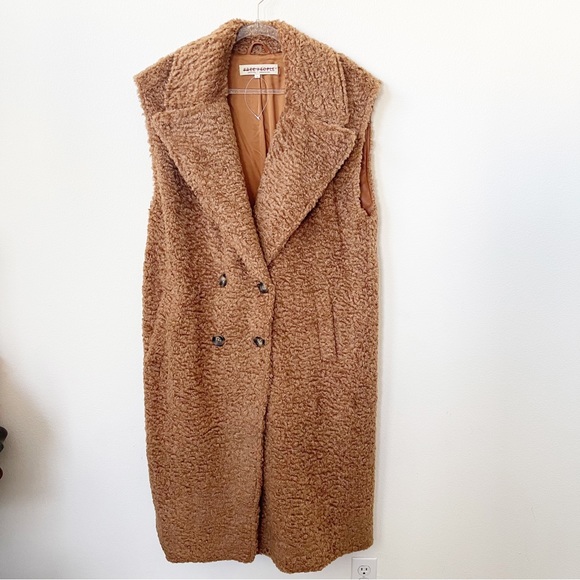 FREE PEOPLE Cozy Time Vest Brown NEW WITHOUT TAG - Picture 2 of 12